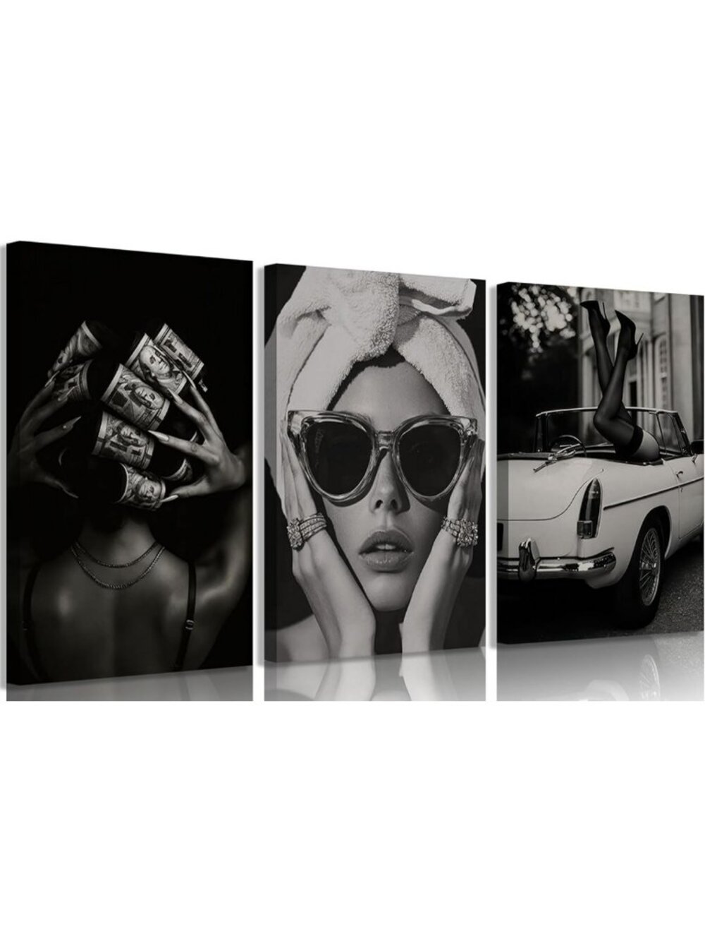 Stylish Black & White Canvas Wall Art | Modern Luxury Posters for Home Decor